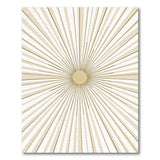 Gold and Silver Geometric Modern Golden Sunburst Geometric Area Rug
