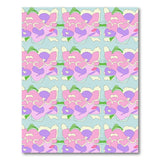 Whimsical Heart Flower Cartoon Area Rug