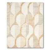 Beige Interlocking Arch Geometric Area Rug