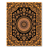 Orange Sunflower Medallion Persian Rug