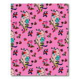 Playful Pink Cartoon Creatures Fruit Rug