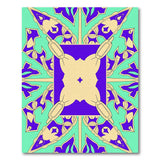 Teal Purple Traditional Persian Area Rug