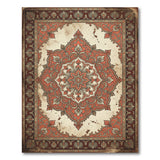 Vintage Red Persian Medallion Rug