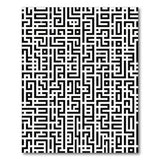 Black and White Black White Geometric Labyrinth Maze Rug