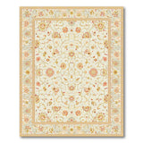 Traditional Persian Beige and Neutral Ivory Traditional Persian Floral Area Rug