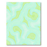Organic Mint Green Wave Abstract Area Rug