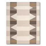 Brown Tan Chevron Geometric Woven Rug
