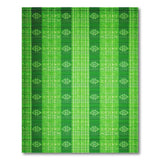Green Woven Heritage Tribal Rug with Tree Motifs