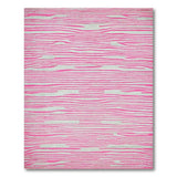 Wavy Pink Stripe Abstract Area Rug