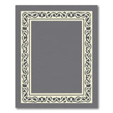Grey Celtic Knot Border Area Rug