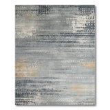 Grey Modern Grey Abstract Geometric Area Rug