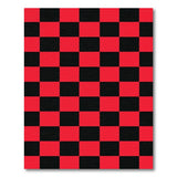 Red Bold Red Black Checkered Area Rug