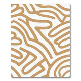 Gold Wavy Abstract Area Rug