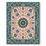 Opulent Pink Persian Floral Medallion Rug