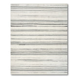 Black and White Wavy Black White Striped Area Rug
