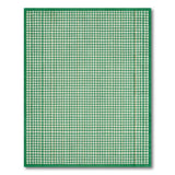 Green Gingham Check Area Rug with Border