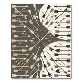 Brown Tan Arrow Burst Area Rug