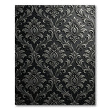 Elegant Grey Damask Floral Grey Area Rug