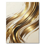 Gold Swirl Metallic Abstract Area Rug
