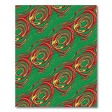 Multi-color and Patterns Vibrant Green Swirl Abstract Area Rug