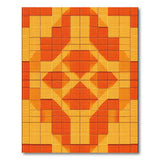 Bold Orange Diamond Geometric Area Rug