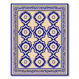 Navy Blue Medallion Persian Area Rug
