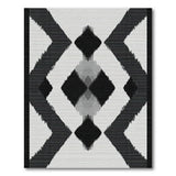 Black White Geometric Chevron Area Rug