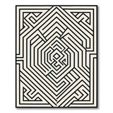 Labyrinth Maze Geometric Area Rug