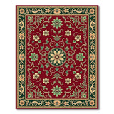 Crimson Floral Medallion Persian Area Rug