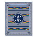 Coastal Kayak Rainbow Wave Area Rug