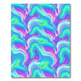 Vibrant Fluid Wave Abstract Area Rug