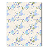 Delicate Blue Iris Floral Area Rug