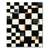 3D Geometric Checkerboard Area Rug
