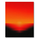 Red Sunset Gradient Stripe Area Rug