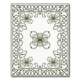 Ornate Green Ornate Green Floral Border Area Rug