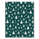 Emerald Green Christmas Tree Snowflake Area Rug