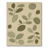 Green Leaf Botanical Area Rug
