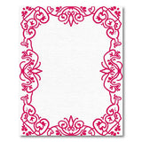 Floral Vintage Vibrant Pink Floral Swirl Area Rug