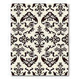 Elegant Floral Vintage Elegant Black Damask Floral Area Rug