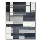 Bold Geometric Black White Geometric Modern Area Rug