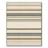 Beige and Neutral Beige Black Striped Geometric Area Rug