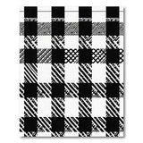 Black and White Geometric Modern Black White Plaid Geometric Area Rug