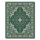 Traditional Persian Emerald Green Persian Medallion Area Rug