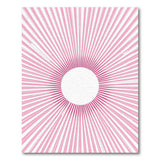 Pink Sunburst Radial Stripe Area Rug