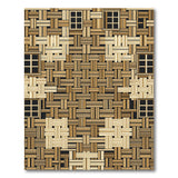 Geometric Modern Brown Tan Woven Geometric Area Rug