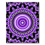 Purple Mandala Glow Geometric Area Rug