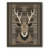 Southwestern Deer Antler Woven Area Rug