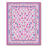 Vibrant Pink Easter Egg Floral Area Rug