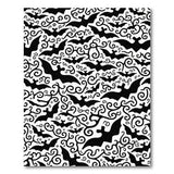 Swirling Bats Black White Area Rug