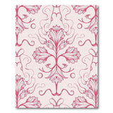 Elegant Pink Floral Swirl Area Rug